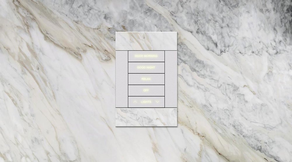 Crestron keypad product photography