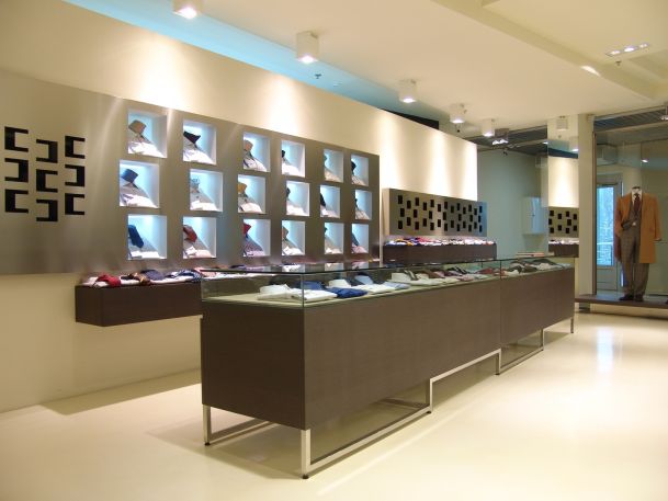 retail space with LED lighting