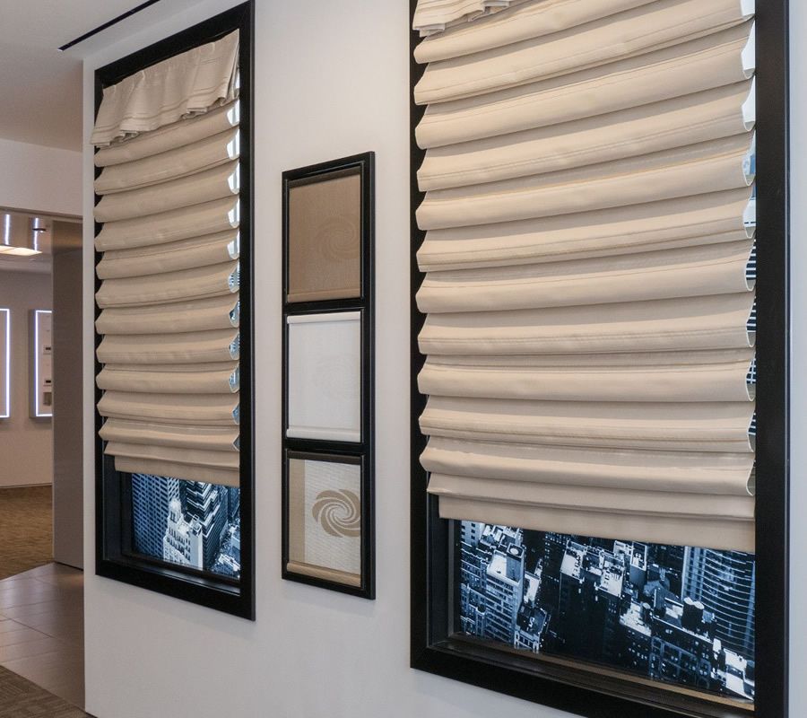 image of roman shades from Crestron